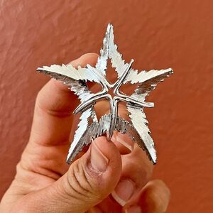 Vintage silver starfish brooch retro pin silver‎ tone small gift for her retro